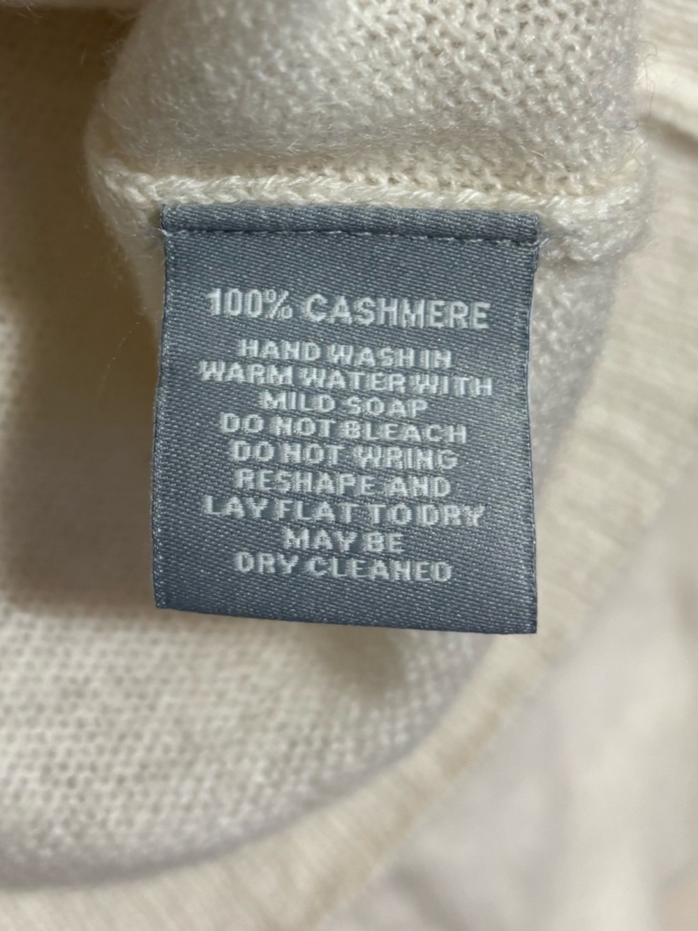 Pickleball cashmere Crewneck Sweater in White with Navy & green Stripes - Picture 6 of 7
